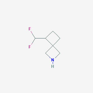 molecular formula C7H11F2N B13252334 5-(Difluoromethyl)-2-azaspiro[3.3]heptane 