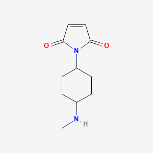 molecular formula C11H16N2O2 B13252335 1-[4-(Methylamino)cyclohexyl]-2,5-dihydro-1H-pyrrole-2,5-dione 