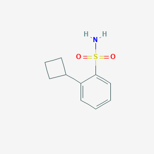 molecular formula C10H13NO2S B13252343 2-Cyclobutylbenzene-1-sulfonamide 