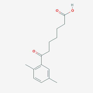 molecular formula C15H20O3 B1325240 7-(2,5-Dimethylphenyl)-7-oxoheptanoic acid CAS No. 898787-98-9
