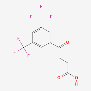 molecular formula C12H8F6O3 B1325241 4-(3,5-Ditrifluoromethylphenyl)-4-oxobutyric acid CAS No. 898788-04-0