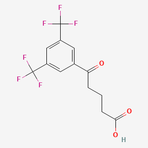 molecular formula C13H10F6O3 B1325242 5-(3,5-Ditrifluoromethylphenyl)-5-oxovaleric acid CAS No. 898788-07-3