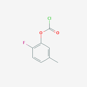 molecular formula C8H6ClFO2 B13252426 2-Fluoro-5-methylphenyl chloroformate 