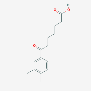 molecular formula C15H20O3 B1325246 7-(3,4-Dimethylphenyl)-7-oxoheptanoic acid CAS No. 898788-19-7