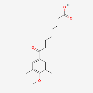 molecular formula C17H24O4 B1325247 8-(3,5-Dimethyl-4-methoxyphenyl)-8-oxooctanoic acid CAS No. 898765-18-9