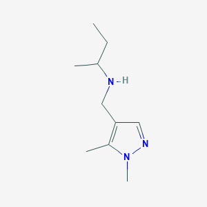 molecular formula C10H19N3 B13252479 (Butan-2-yl)[(1,5-dimethyl-1H-pyrazol-4-yl)methyl]amine 