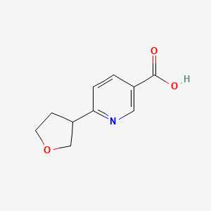molecular formula C10H11NO3 B13252497 6-(Tetrahydrofuran-3-yl)nicotinic acid 