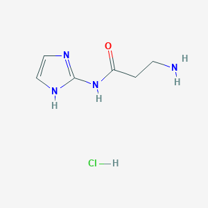 molecular formula C6H11ClN4O B13252505 3-Amino-N-(1H-imidazol-2-yl)propanamide hydrochloride 