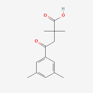 molecular formula C14H18O3 B1325255 2,2-Dimethyl-4-(3,5-dimethylphenyl)-4-oxobutyric acid CAS No. 898765-45-2