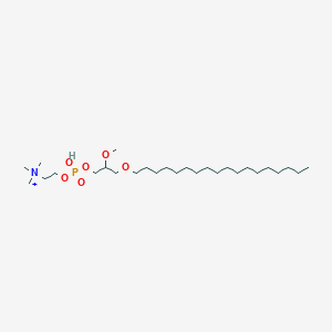 molecular formula C27H59NO6P+ B132526 3-Octadecyloxy-2-methoxypropylphosphonocholine CAS No. 144615-60-1