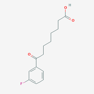 molecular formula C14H17FO3 B1325260 8-(3-Fluorophenyl)-8-oxooctanoic acid CAS No. 898765-69-0