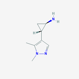 molecular formula C8H13N3 B13252605 (1R,2S)-2-(1,5-Dimethyl-1H-pyrazol-4-yl)cyclopropan-1-amine 