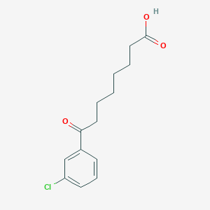 molecular formula C14H17ClO3 B1325261 8-(3-Chlorophenyl)-8-oxooctanoic acid CAS No. 898765-75-8