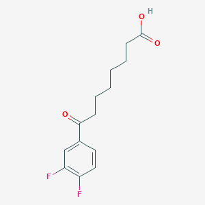 molecular formula C14H16F2O3 B1325263 8-(3,4-Difluorophenyl)-8-oxooctanoic acid CAS No. 898765-81-6