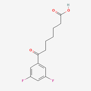 molecular formula C13H14F2O3 B1325264 7-(3,5-Difluorophenyl)-7-oxoheptanoic acid CAS No. 898765-83-8