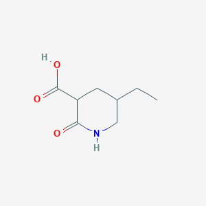 molecular formula C8H13NO3 B13252655 5-Ethyl-2-oxopiperidine-3-carboxylic acid 