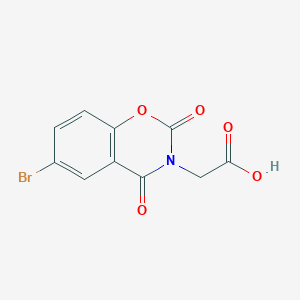 molecular formula C10H6BrNO5 B13252661 2-(6-Bromo-2,4-dioxo-3,4-dihydro-2H-1,3-benzoxazin-3-yl)acetic acid 