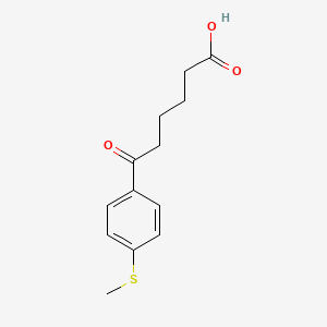 molecular formula C13H16O3S B1325270 6-Oxo-6-(4-thiomethylphenyl)hexanoic acid CAS No. 898765-97-4