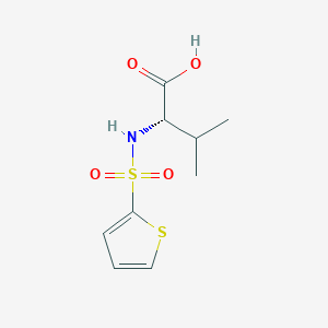 molecular formula C9H13NO4S2 B13252714 (S)-3-Methyl-2-(thiophene-2-sulfonylamino)-butyric acid 