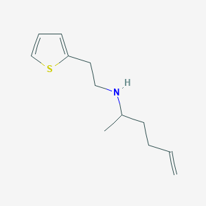 molecular formula C12H19NS B13252715 (Hex-5-en-2-yl)[2-(thiophen-2-yl)ethyl]amine 