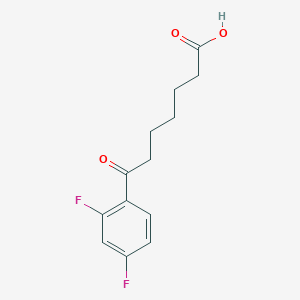 B1325278 7-(2,4-Difluorophenyl)-7-oxoheptanoic acid CAS No. 898766-28-4