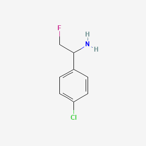 molecular formula C8H9ClFN B13252798 1-(4-Chlorophenyl)-2-fluoroethan-1-amine 