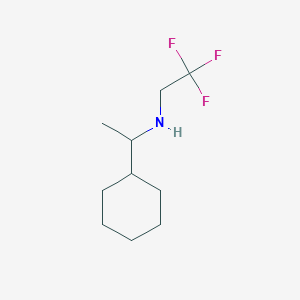 molecular formula C10H18F3N B13252826 (1-Cyclohexylethyl)(2,2,2-trifluoroethyl)amine 
