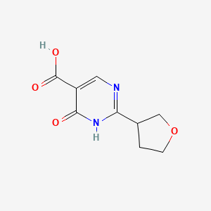 molecular formula C9H10N2O4 B13252832 6-Oxo-2-(oxolan-3-yl)-1,6-dihydropyrimidine-5-carboxylic acid 
