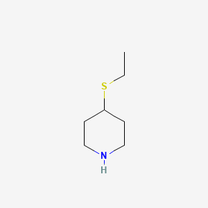 molecular formula C7H15NS B13252859 4-(Ethylsulfanyl)piperidine 