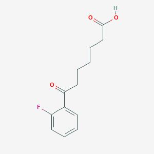 molecular formula C13H15FO3 B1325289 7-(2-Fluorophenyl)-7-oxoheptanoic acid CAS No. 898766-55-7