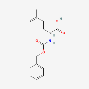 molecular formula C15H19NO4 B13252891 2-{[(Benzyloxy)carbonyl]amino}-5-methylhex-5-enoic acid 