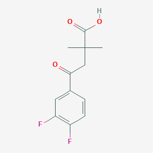 molecular formula C12H12F2O3 B1325293 4-(3,4-Difluorophenyl)-2,2-dimethyl-4-oxobutyric acid CAS No. 898766-66-0