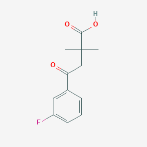 molecular formula C12H13FO3 B1325295 2,2-Dimethyl-4-(3-fluorophenyl)-4-oxobutyric acid CAS No. 898766-70-6