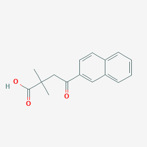 molecular formula C16H16O3 B1325297 2,2-Dimethyl-4-(2-naphthyl)-4-oxobutyric acid CAS No. 854648-79-6