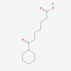 molecular formula C13H22O3 B1325299 7-Cyclohexyl-7-oxoheptanoic acid CAS No. 898766-74-0