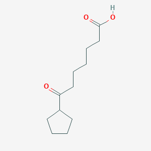 molecular formula C12H20O3 B1325300 7-Cyclopentyl-7-oxoheptanoic acid CAS No. 898766-77-3