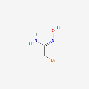 molecular formula C2H5BrN2O B13253021 2-bromo-N'-hydroxyethanimidamide CAS No. 885959-18-2