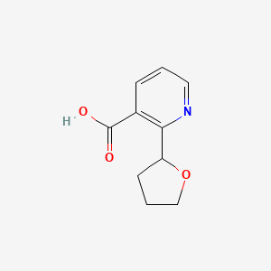molecular formula C10H11NO3 B13253046 2-(Tetrahydrofuran-2-yl)nicotinic acid 
