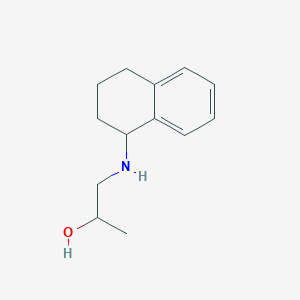 molecular formula C13H19NO B13253074 1-[(1,2,3,4-Tetrahydronaphthalen-1-yl)amino]propan-2-ol 