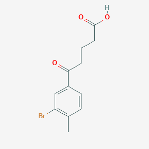 molecular formula C12H13BrO3 B1325310 5-(3-Bromo-4-methylphenyl)-5-oxovaleric acid CAS No. 898767-16-3