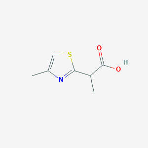 molecular formula C7H9NO2S B13253205 2-(4-Methyl-1,3-thiazol-2-yl)propanoic acid 