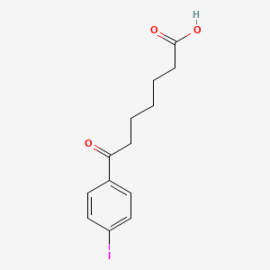 molecular formula C13H15IO3 B1325322 7-(4-Iodophenyl)-7-oxoheptanoic acid CAS No. 49618-09-9