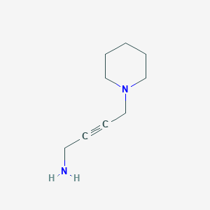 molecular formula C9H16N2 B13253287 4-(Piperidin-1-yl)but-2-yn-1-amine 