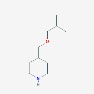 molecular formula C10H21NO B1325331 4-[(2-Methylpropoxy)methyl]piperidine 