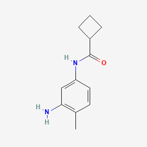 molecular formula C12H16N2O B1325332 N-(3-Amino-4-methylphenyl)cyclobutanecarboxamide CAS No. 1016506-34-5