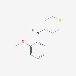 molecular formula C12H17NOS B13253409 N-(2-methoxyphenyl)thian-4-amine 