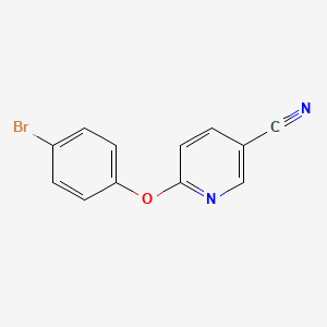 molecular formula C12H7BrN2O B1325346 6-(4-Bromophenoxy)nicotinonitrile CAS No. 1016772-13-6