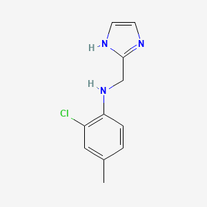 molecular formula C11H12ClN3 B13253537 2-chloro-N-(1H-imidazol-2-ylmethyl)-4-methylaniline 