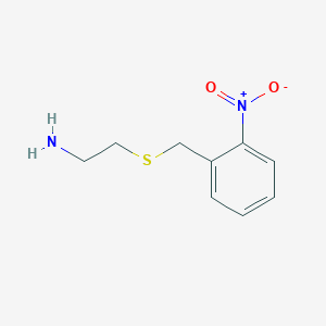 molecular formula C9H12N2O2S B1325358 2-(2-Nitrobenzylthio)ethanamine 