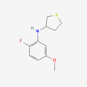 molecular formula C11H14FNOS B13253599 N-(2-Fluoro-5-methoxyphenyl)thiolan-3-amine 